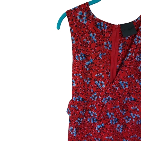 NIGHTWALKER S Elsa Deep VNeck Floral Mini Dress Red Vacation Summer Date Night - Picture 8 of 12